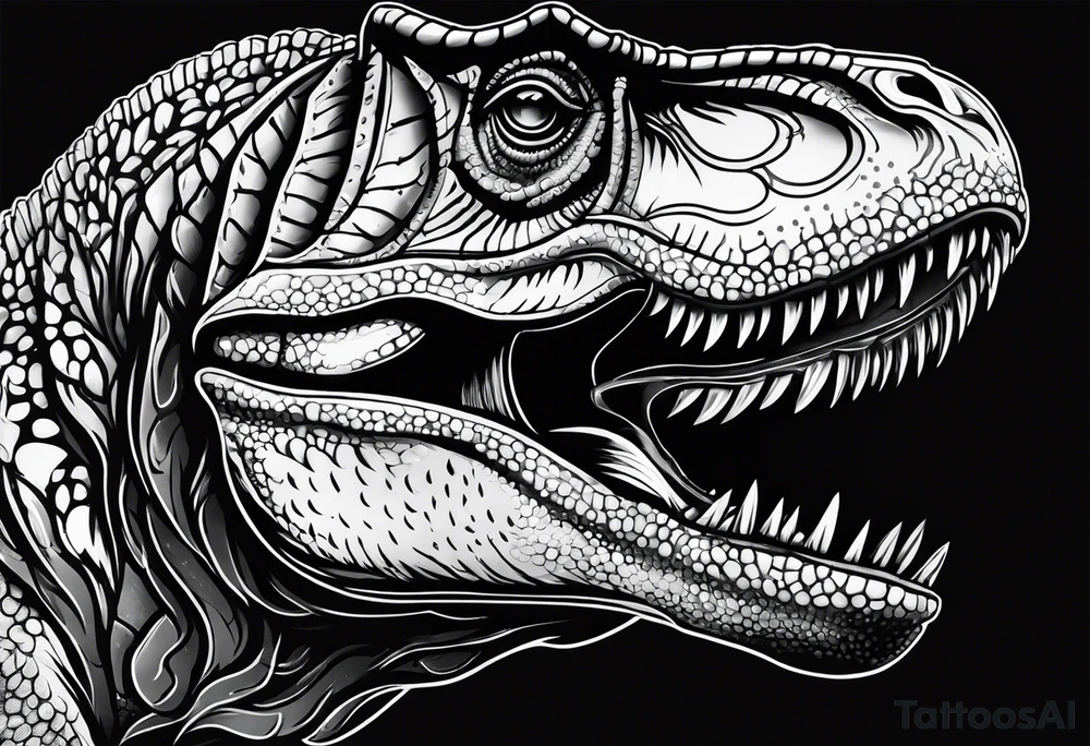 t rex head tattoo idea