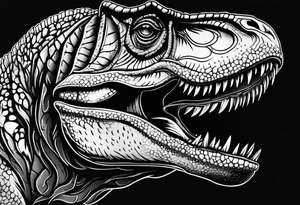 t rex head tattoo idea