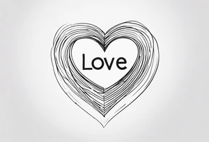 tiny, love meaning tattoo idea