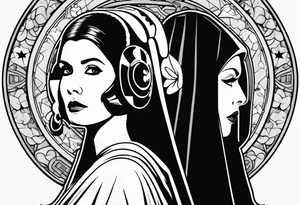 Star wars Leia leadership  no face tattoo idea