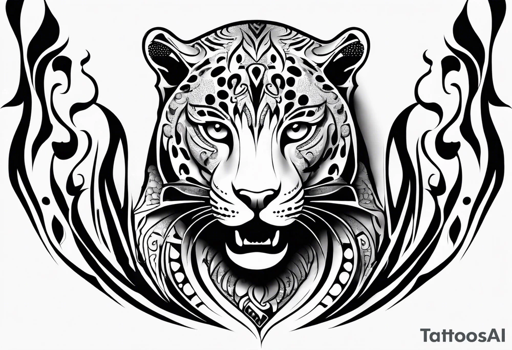 Jaguar body tattoo idea