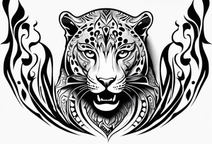 Jaguar body tattoo idea