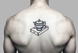 Old school hotel matchbook with fine china on the cover tattoo idea