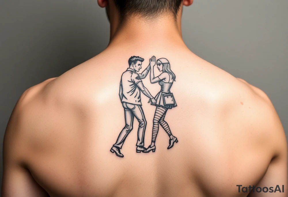 C3p0 american traditional punk rock two stepping tattoo idea