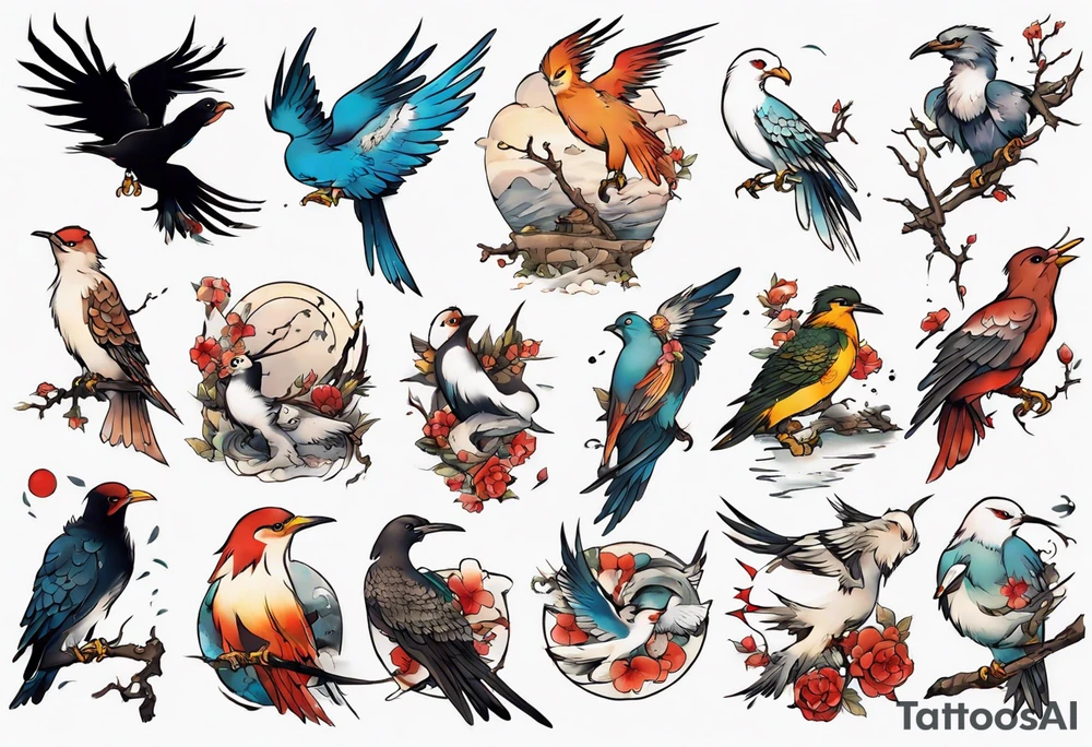 free bird tattoo idea