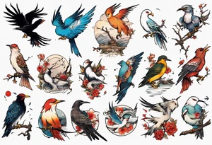 free bird tattoo idea