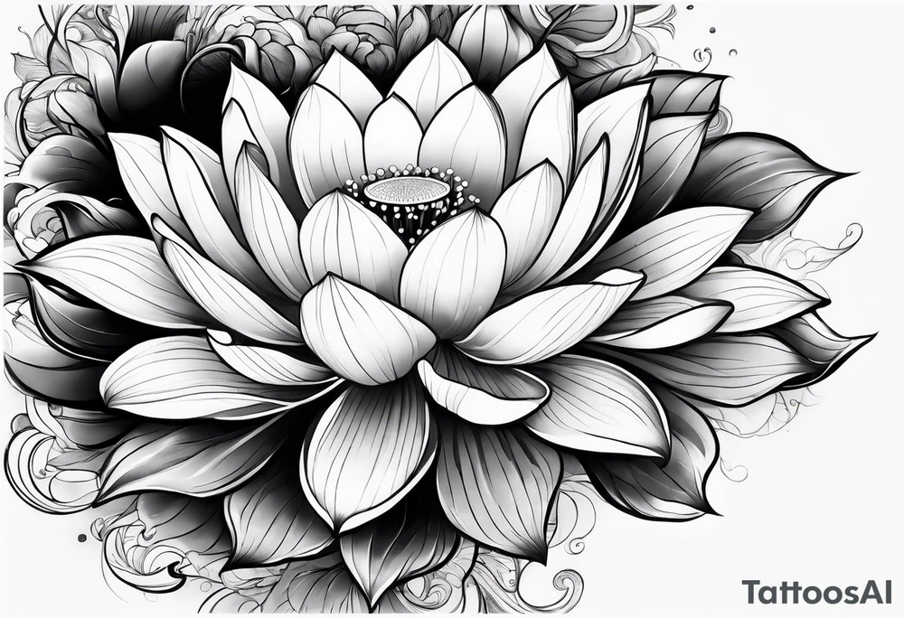 lotus flower without bloom tattoo idea