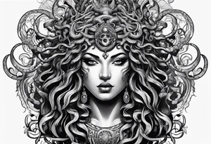 Black medusa tattoo idea