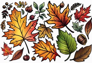 fall foliage tattoo idea