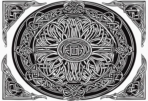 Munro emblem with Celtic knots tattoo idea