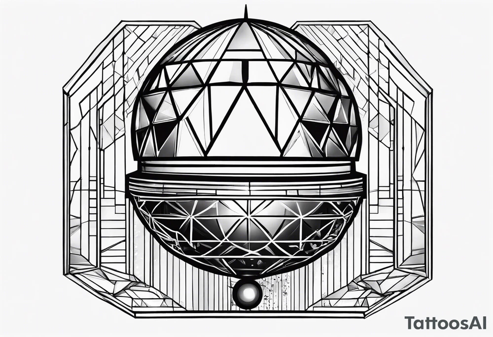 Illuminated a With disco ball tattoo idea