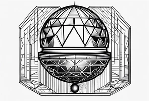 Illuminated a With disco ball tattoo idea