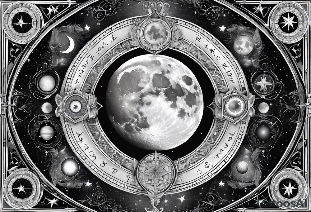 Astrology, Gemini, Natal Chart, angelic, soul mates, vision, planetary, the moon, third eye, armband tattoo idea