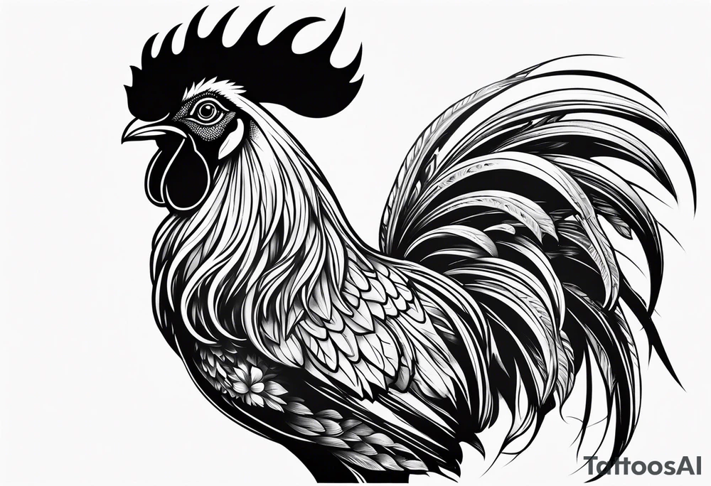 rooster tattoo idea