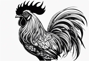 rooster tattoo idea