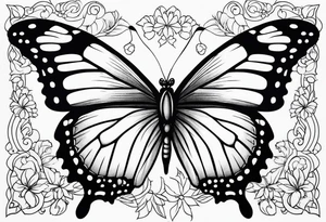Common butterfly tattoo idea