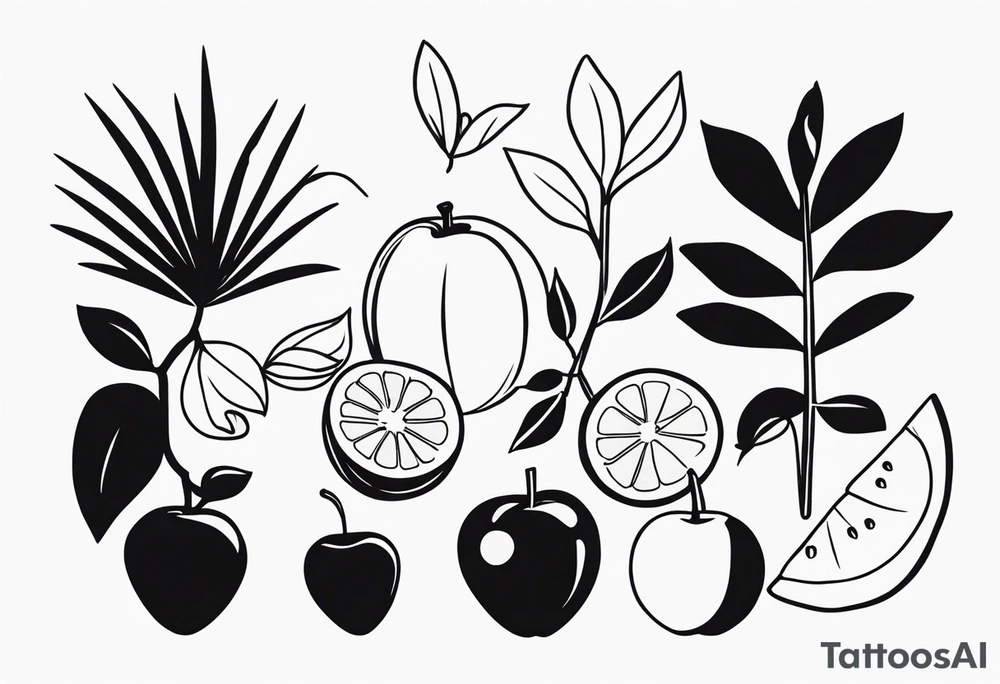 plants WITH FRUIT tattoo idea