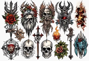 vertical heathen tattoo idea