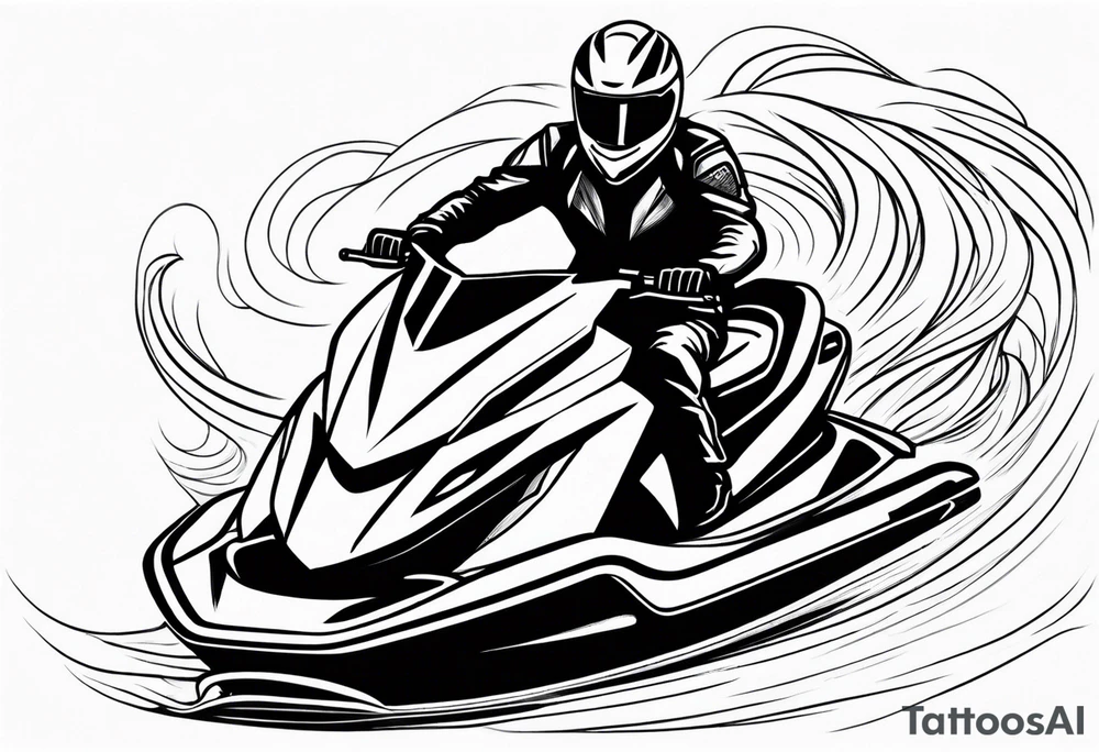 jet skiing tattoo idea