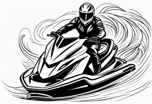 jet skiing tattoo idea
