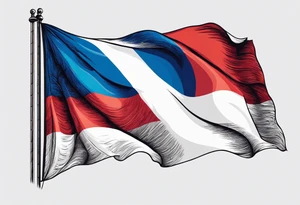 flags of czech republic, bohemia, slovakia tattoo idea