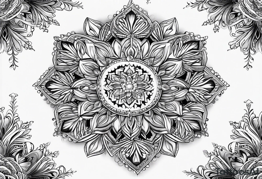 Snowflake mandala tattoo idea