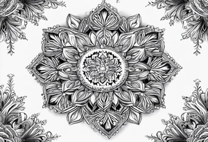 Snowflake mandala tattoo idea