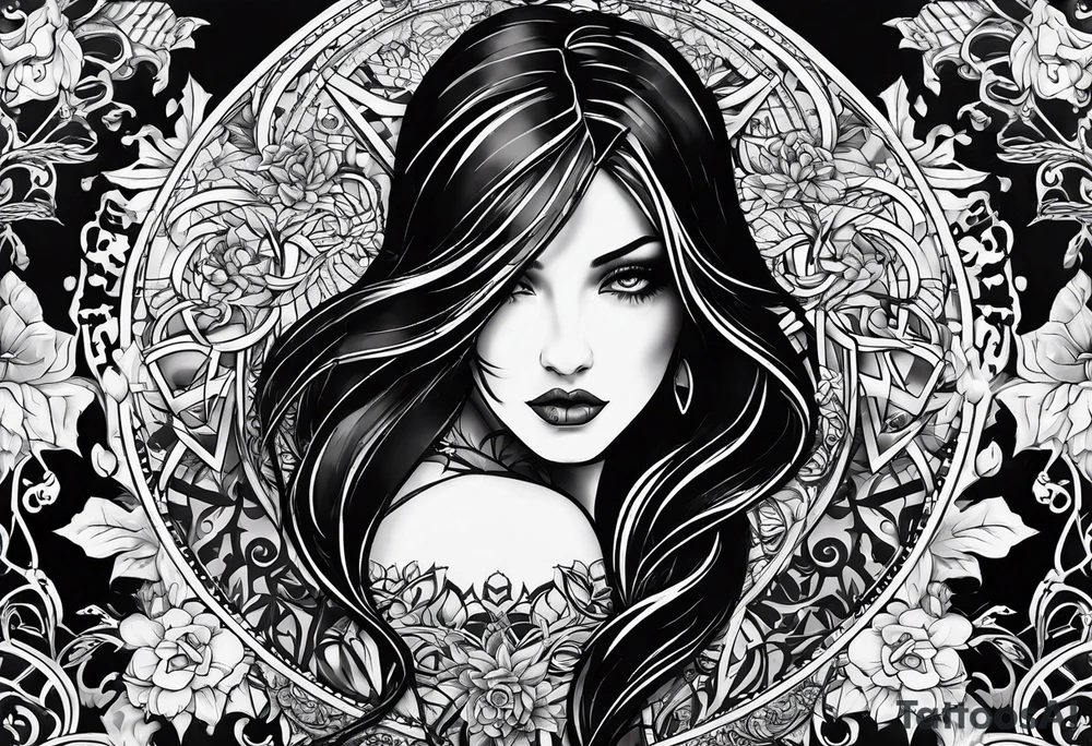 I need a tattoo design that only includes letters X I, with a dark and gothic style. tattoo idea