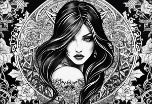 I need a tattoo design that only includes letters X I, with a dark and gothic style. tattoo idea
