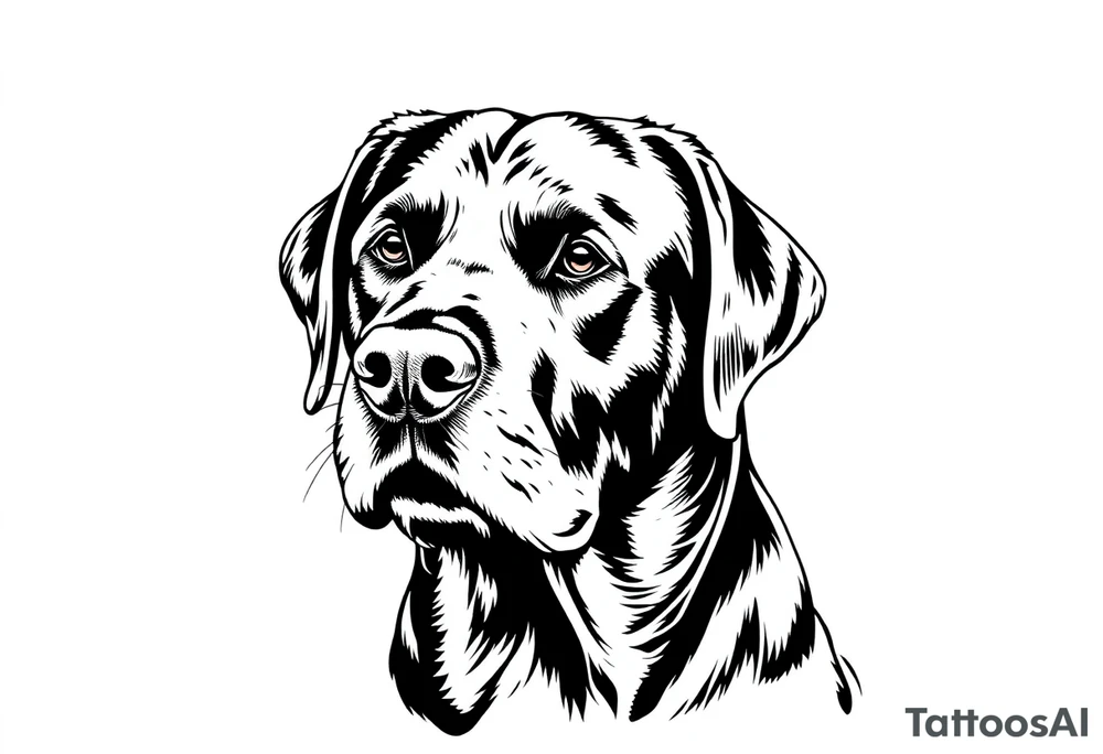 Black Labrador tattoo idea