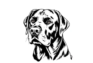 Black Labrador tattoo idea