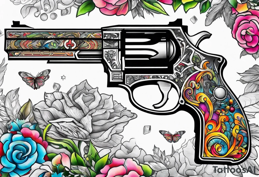 Money guns tattoo idea