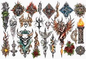pagan vertical tattoo idea