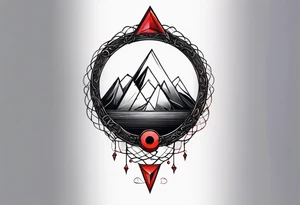 letter delta inside a chain circle, subtle, womanly, simplistic tattoo idea