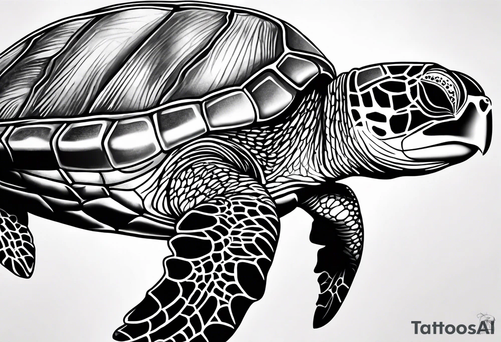 Sea turtle tattoo idea