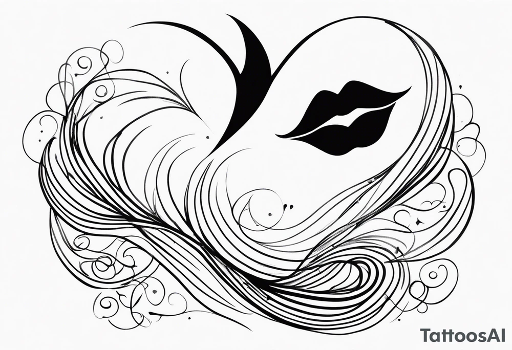 "kiss of life" in cursive tattoo idea