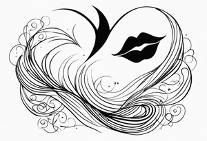 "kiss of life" in cursive tattoo idea
