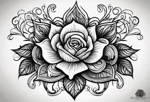 Tudor rose cygel tattoo idea
