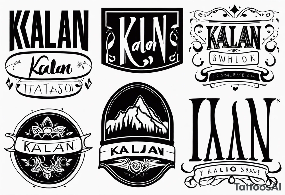 Name tattoo says kalan tattoo idea
