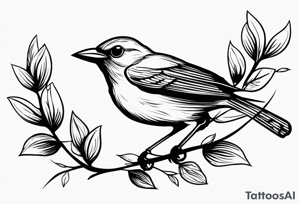 Nightingale with 1945 number tattoo idea