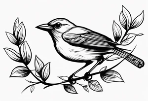 Nightingale with 1945 number tattoo idea