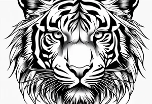 safari tiger forearm and rose hand tattoo tattoo idea