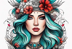 Adventure, travel, wanderlust, feminine tattoo idea