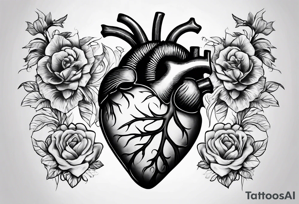 ribs exposing anatomically correct heart tattoo idea