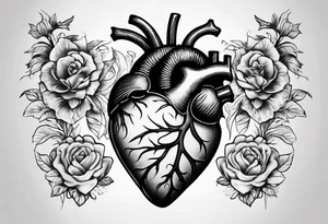 ribs exposing anatomically correct heart tattoo idea