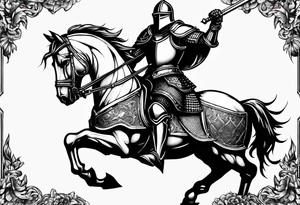 knight with heavy armor tattoo idea