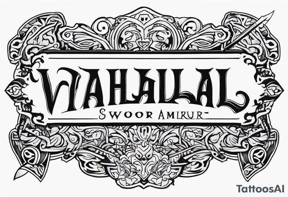 Valhalla
sword armour tattoo idea
