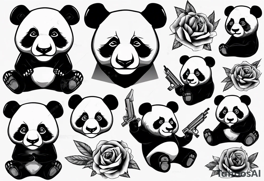 gangster panda tattoo idea