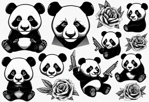 gangster panda tattoo idea