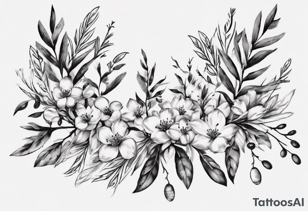 I want this quote near my rib cage with olives and olive branches designed into or around it:
لكَ شيءٌ في هذا العَالَم..فَقُم! tattoo idea